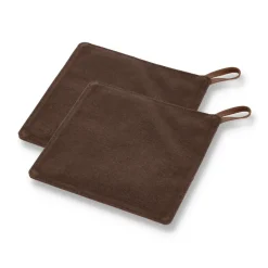 Pillivuyt 2 Agarradores Gourmet 20,5x20,5 cm, Cuero Marrón Hot