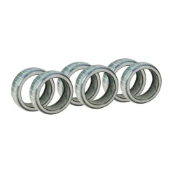 Broste Copenhagen 6 Anillos para servilletas Nordic Sea, Soft blue Azul Online