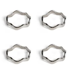 Sagaform 4 Anillos servilletero Anna, plata Plateado New