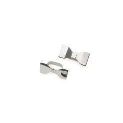KLONG 2 Anillos servilleteros Bowie, Acero inoxidable Plateado Sale