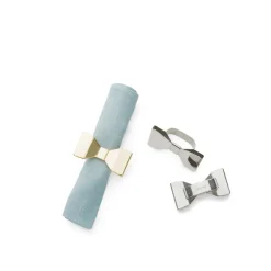 KLONG 2 Anillos servilleteros Bowie, Acero inoxidable Plateado Sale