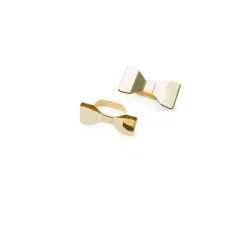 KLONG 2 Anillos servilleteros Bowie, Latón Color dorado New