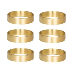 Broste Copenhagen Servilleteros Y Anillos Para Servilletas<6 Anillos servilleteros Ring, latón mate Blanco