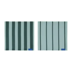 Mette Ditmer 2 Bayetas de cocina Stripes 33x33 cm, Mint Verde Online