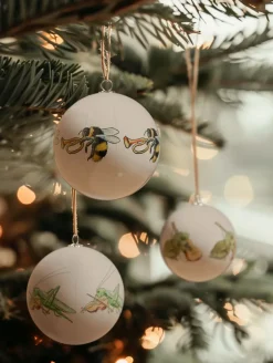 Design House Stockholm Decoración Navideña<3 Bolas Navidad Elsa Beskow, Set no 9 Blanco