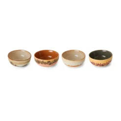 HKliving Boles Para Desayuno<4 Boles pequeños 70's, Marine Multi