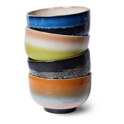 HKliving 4 Boles 70's Ø13,5 cm, Groovy Multi Best