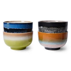 HKliving 4 Boles 70's Ø13,5 cm, Groovy Multi Best