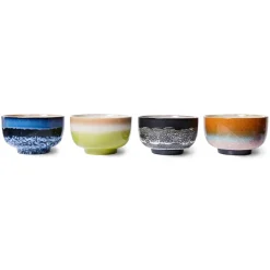 HKliving 4 Boles 70's Ø13,5 cm, Groovy Multi Best
