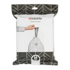 Brabantia 40 Bolsas de basura PerfectFit, 60 L Blanco Discount