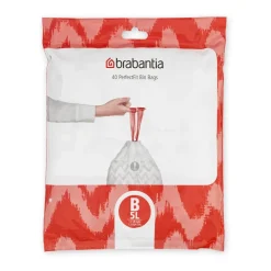 Brabantia Otros Utensilios De Limpieza<40 Bolsas de basura PerfectFit, 5 L Blanco