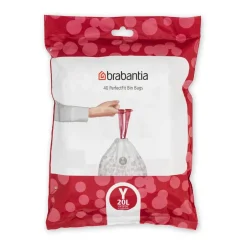 Brabantia Otros Utensilios De Limpieza<40 Bolsas de basura PerfectFit, 20 L Blanco
