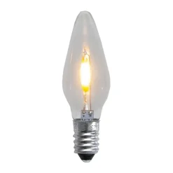 Star Trading 3 Bombillas de repuesto E10 LED filament soft glow, 0,5W 1900K no regulable Transparente Hot