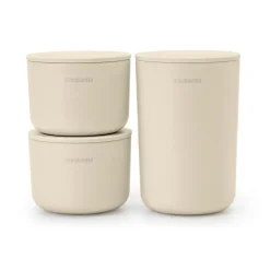 Brabantia Botes Y Tarros<3 Botes de almacenaje ReNew, Soft Beige