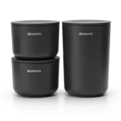 Brabantia Botes Y Tarros<3 Botes de almacenaje ReNew, oscuro Gris