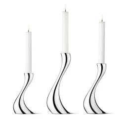 Georg Jensen Candelabros<3 Candelabros Cobra, acero inoxidable GrisPlateado