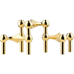 STOFF 3 Candelabros Nagel, latón Color dorado Best