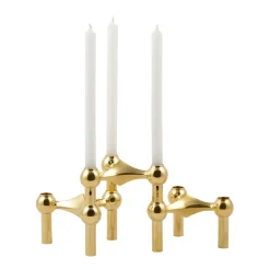 STOFF 3 Candelabros Nagel, latón Color dorado Best