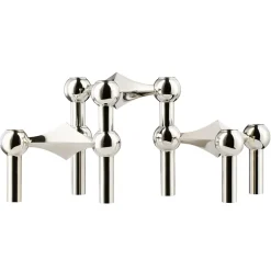 STOFF 3 Candelabros Nagel, cromo Plateado Discount