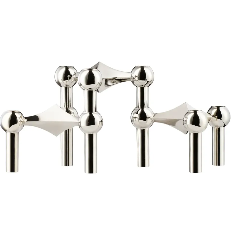 STOFF 3 Candelabros Nagel, cromo Plateado Discount