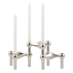 STOFF 3 Candelabros Nagel, cromo Plateado Discount
