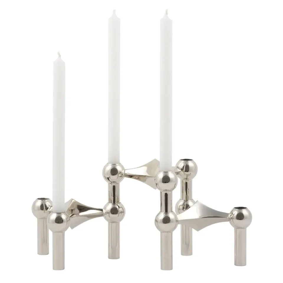 STOFF 3 Candelabros Nagel, cromo Plateado Discount
