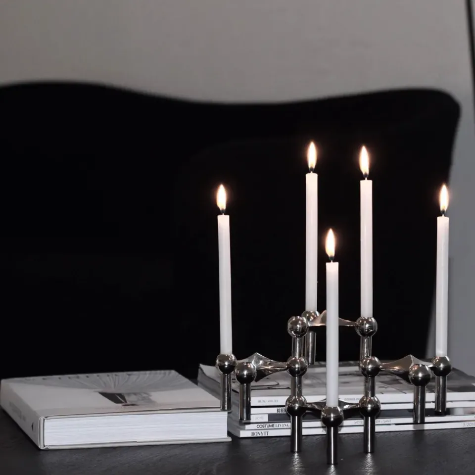 STOFF 3 Candelabros Nagel, cromo Plateado Discount