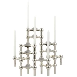 STOFF 3 Candelabros Nagel, cromo Plateado Discount
