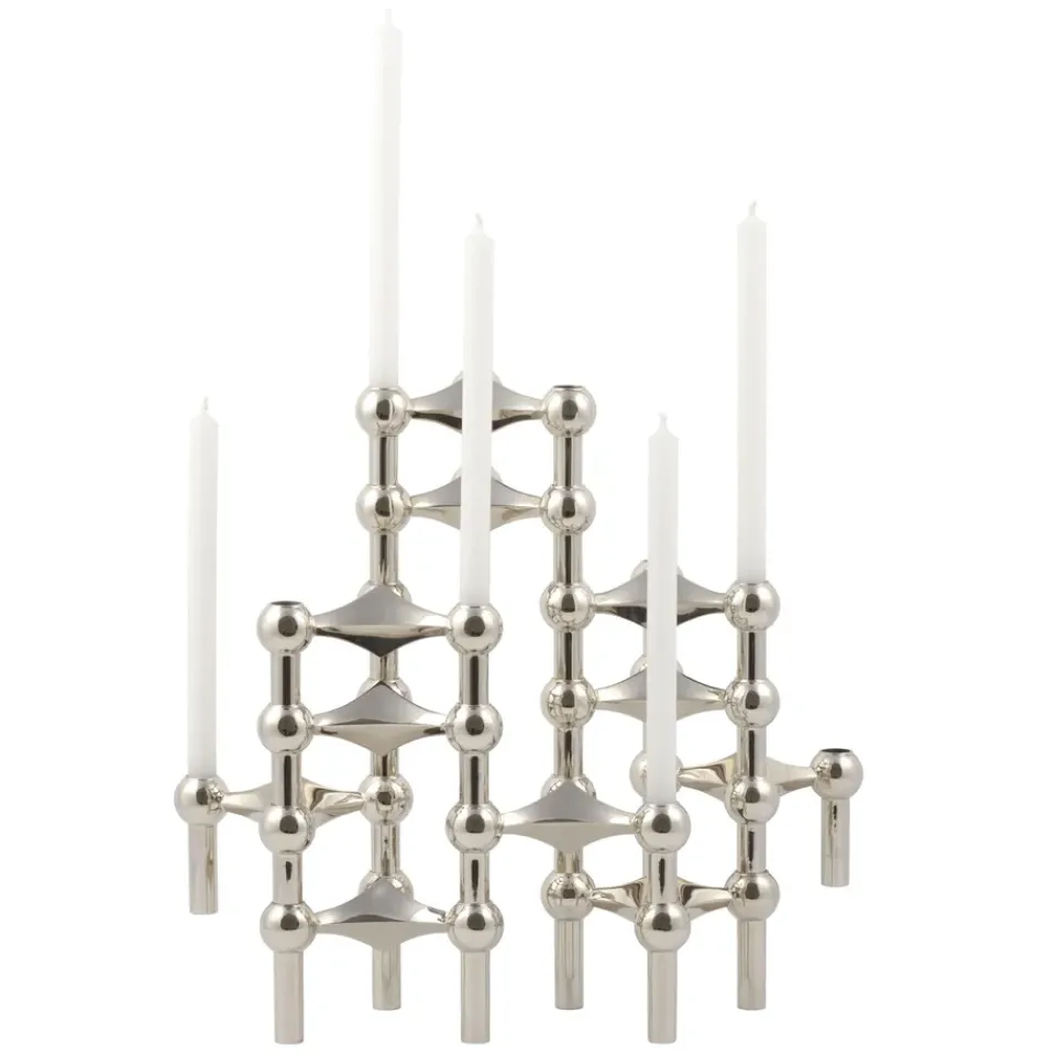 STOFF 3 Candelabros Nagel, cromo Plateado Discount