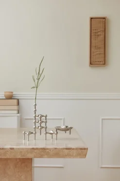 STOFF 3 Candelabros Nagel, cromo Plateado Discount