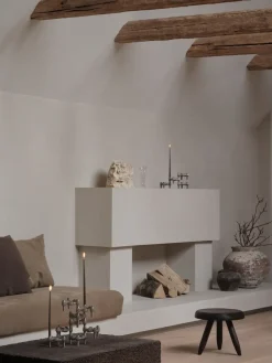 STOFF 3 Candelabros Quist, Cromo cepillado Plateado Hot