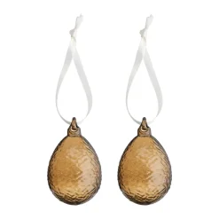 Cooee Design Decoración De Pascua<2 Colgantes de pascua Gry huevos, Cognac MarrónRojo