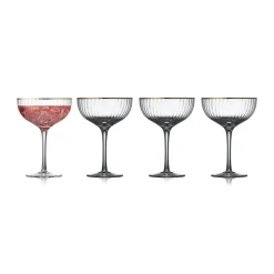 Lyngby Glas Copas De Cóctel|Copas Y Vasos Para Bebidas<4 Copas de cóctel Palermo Gold 31,5 cl, Transparente-oro TransparenteColor dorado