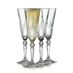 Lyngby Glas Copas De Champagne Y Cava<4 Copas de champagne Melodia 16 cl, Cristal Transparente