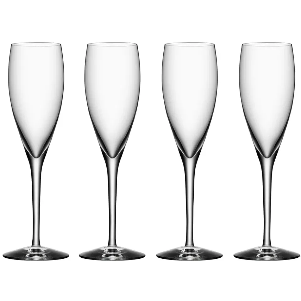 Orrefors 4 copas de champagne More, set de 4 Transparente Best