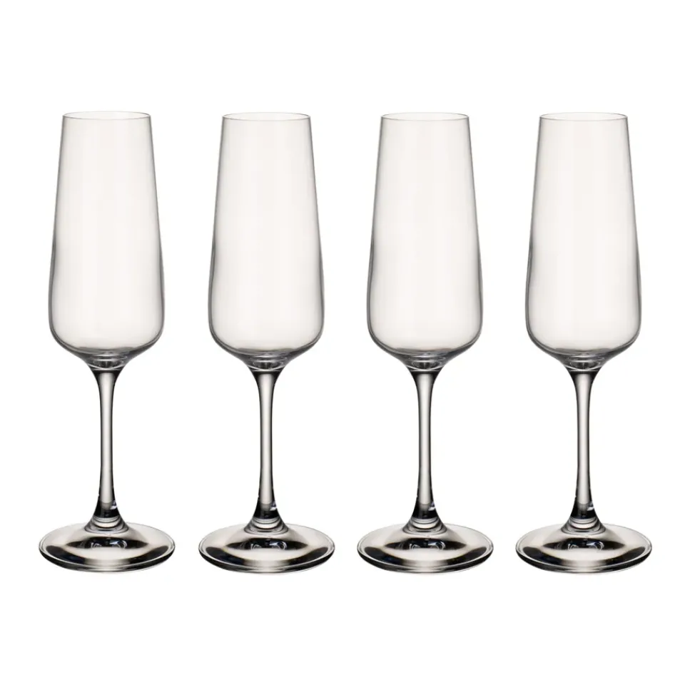 Villeroy & Boch 4 Copas de champagne Ovid, set de 4 Transparente
