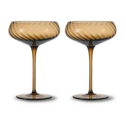 Byon 2 Copas de champán Opacity 30 cl, Marrón Discount