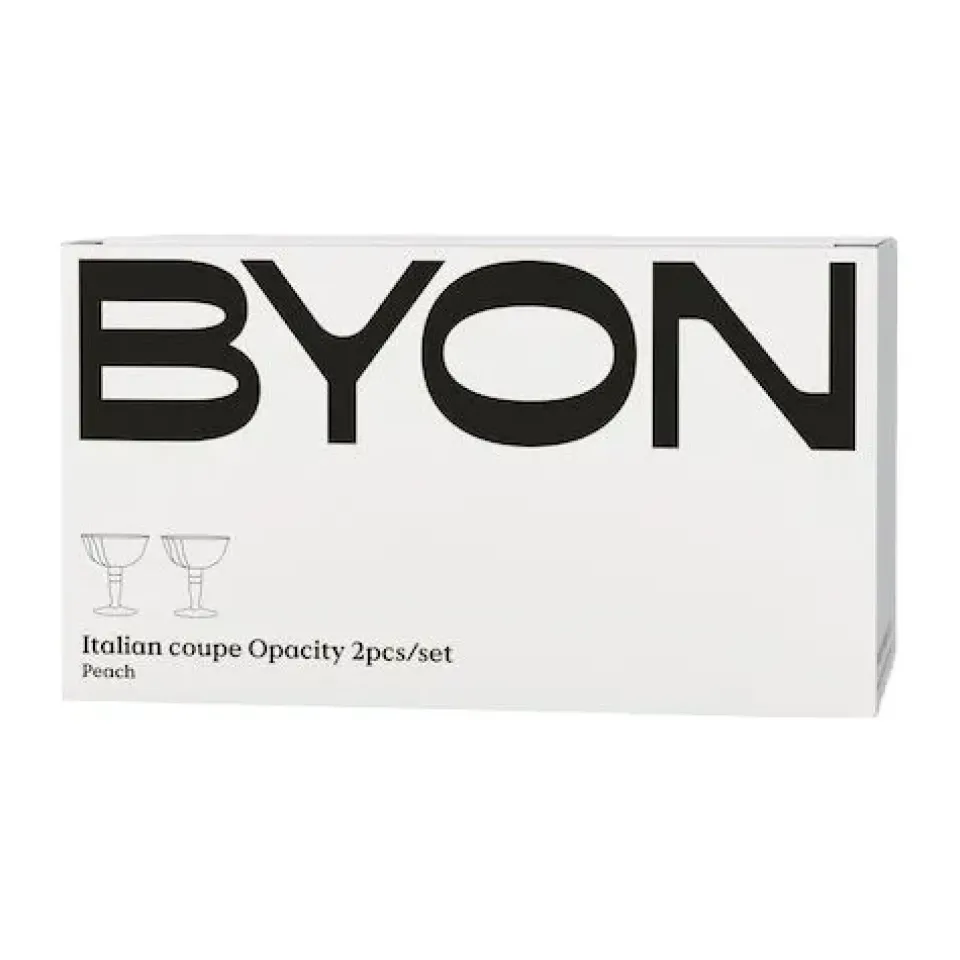 Byon Copas De Champagne Y Cava<2 Copas de prosecco Opacity 15 cl, Melocotón Naranja