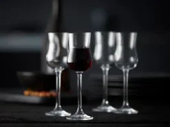 Lyngby Glas 6 Copas de vino de Oporto Juvel 9 cl, Cristal Transparente New