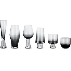 Tom Dixon 2 Copas de vino Tank, Negro Transparente