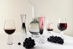 Tom Dixon 2 Copas de vino Tank, Negro Transparente
