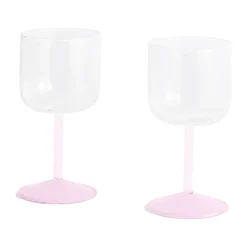HAY Copas De Vino<2 Copas de vino Tint 25 cl, Clear-jade light pink-light pink Multi