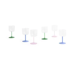 HAY Copas De Vino<2 Copas de vino Tint 25 cl, Clear-jade light pink-light pink Multi