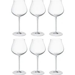 Georg Jensen 6 Copas de vino tinto Sky 50 cl, Cristalino Transparente Sale