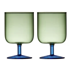 Lyngby Glas Copas De Vino<2 Copas de vino Torino 30 cl, Green-blue NegroAzul