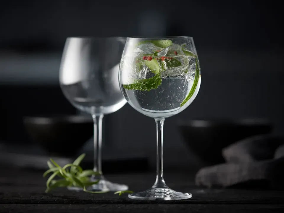 Lyngby Glas Copas De Cóctel|Copas Y Vasos Para Bebidas<4 Copas gin tonic Juvel 57 cl, Cristal Transparente