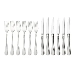 Hardanger Bestikk 12 Cubiertos de carne Carina, acero inoxidable Plateado Best