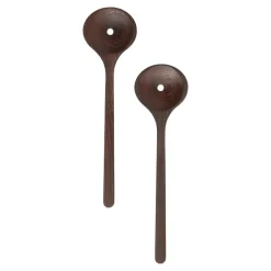MUUBS Cubiertos De Ensalada<2 Cubiertos de ensalada Yami 30 cm, Marrón