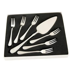 Hardanger Bestikk 7 Cubiertos de tarta Carina, acero inoxidable Plateado Outlet