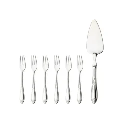 Hardanger Bestikk Palas Para Tarta<7 Cubiertos para tarta Nina, 7 piezas Plateado